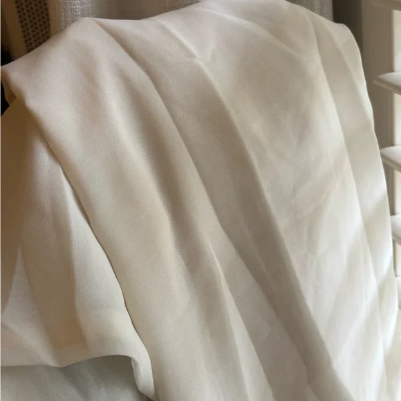 Strapless Cream Chiffon Bandeau Overlay Maxi Dress - Picture 5 of 5